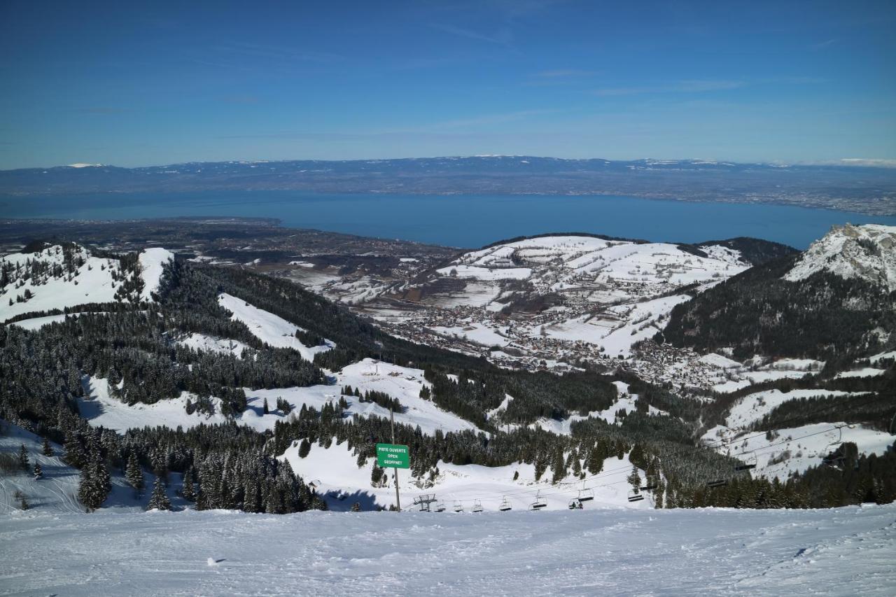 Appartement T2 A Bernex Avec Wifi, Vue Sur Montagne エクステリア 写真